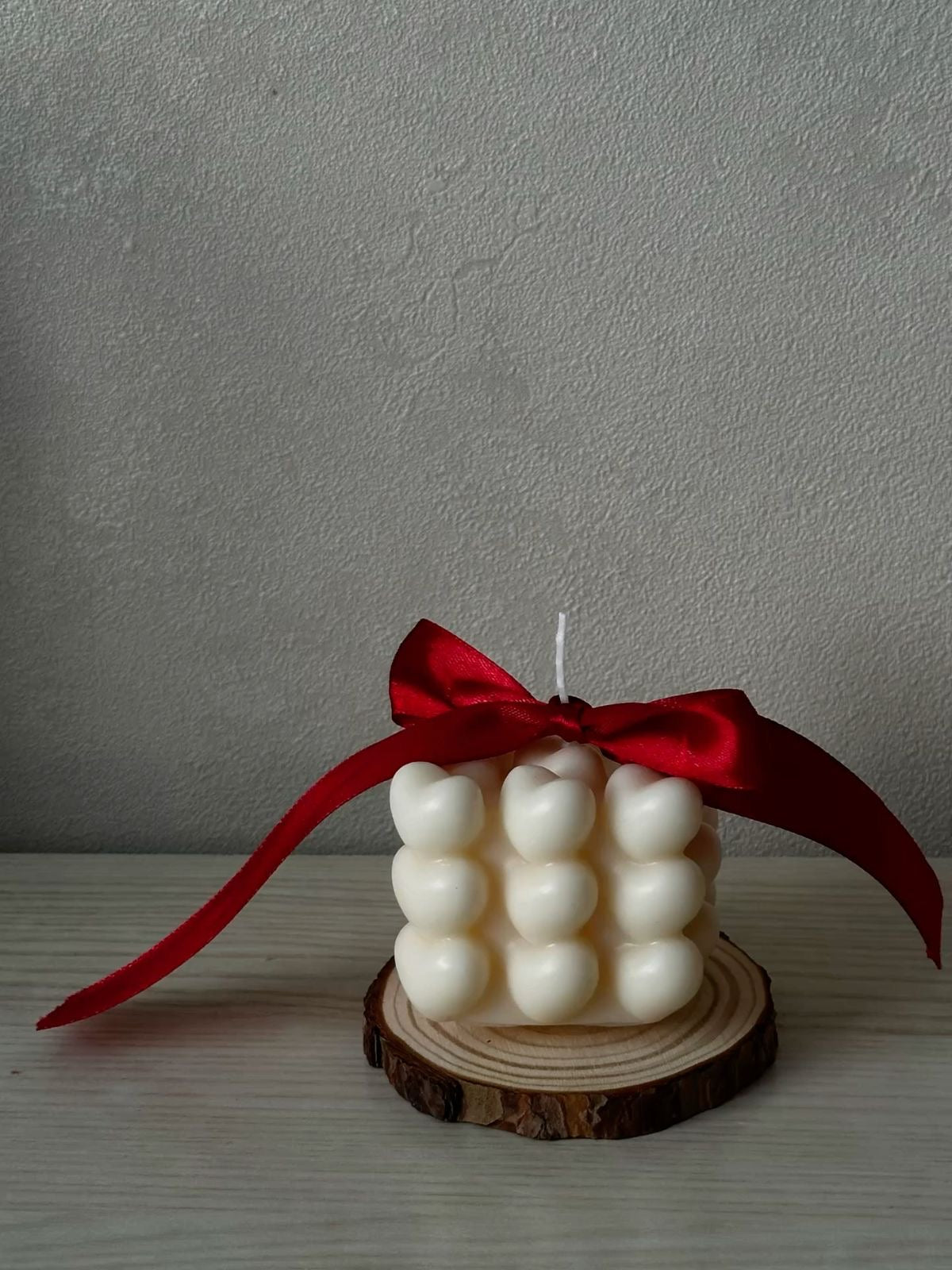 Heart Bubble Cube Candle